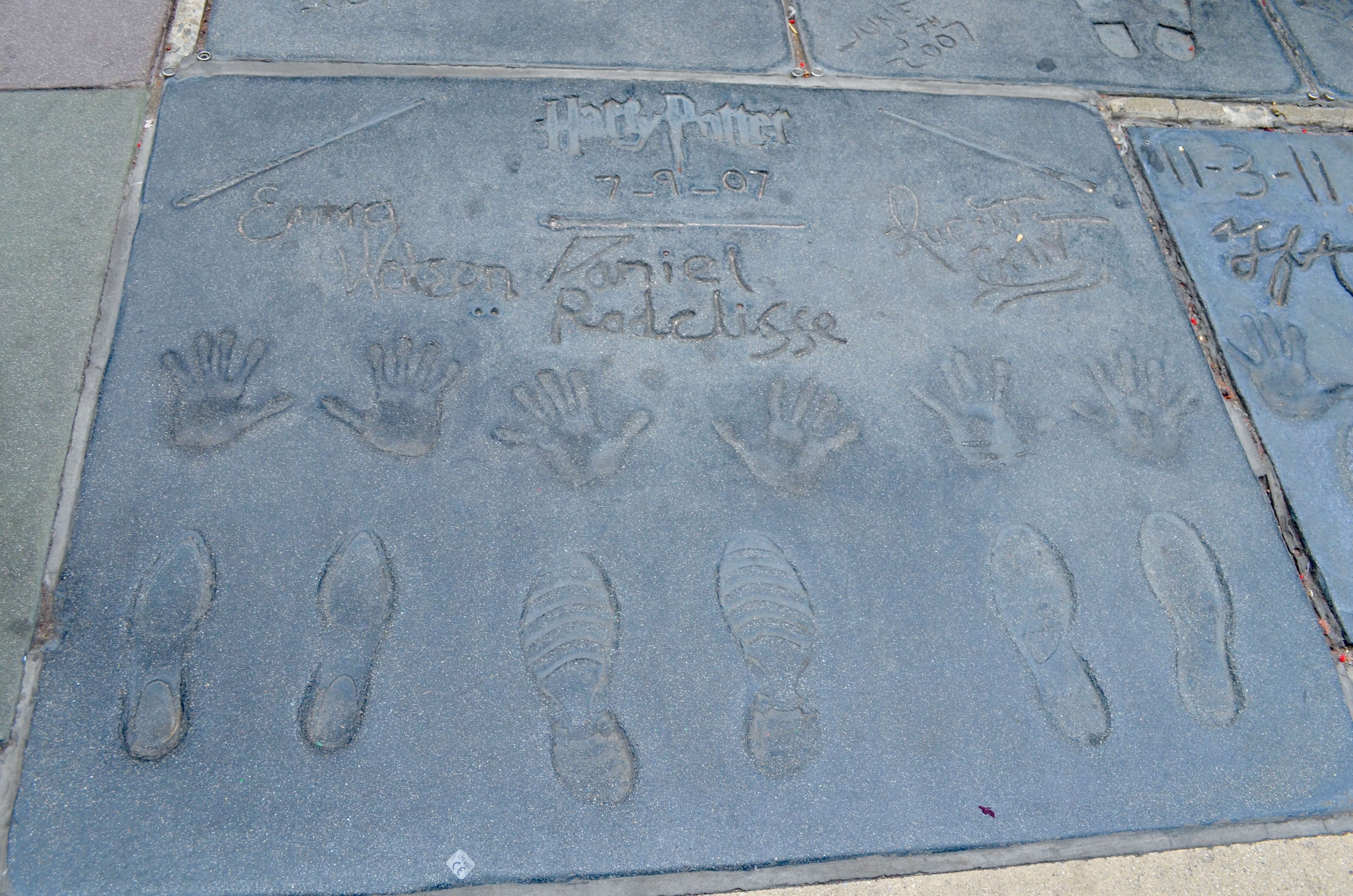 Hollywood boulevard empreintes